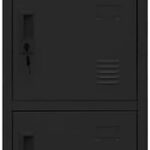 Locker de color negro con 5 casilleros